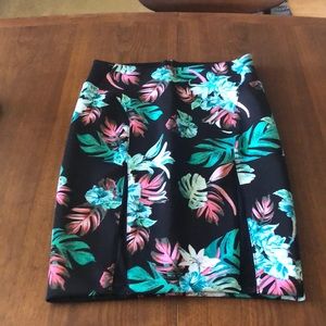 Tropical pencil skirt